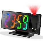 Ensoleille - r�veil � projection pour chambre � coucher, horloge intelligente num�rique avec projecteur ...