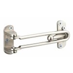 Entrebailleur pour porte d'entr�e � recouvrement, taquet d'arr�t, 145mm, nickel� - thirard