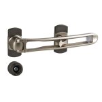 Entrebailleur pour porte d'entr�e, taquet d'arr�t, 169mm, nickel� - thirard