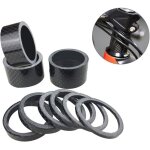 Entretoise de direction carbone rondelles de potence pour velo de route et vtt 1 1 / 8  (10pcs)