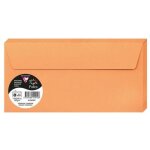 Enveloppe - clairefontaine - pollen - 120g - 110x220mm - couleur orange