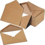 Enveloppes en papier kraft, (162 x 114 mm), pour lettres, carte de v?ux, carton d?invitation, carte d?annivers ...