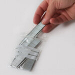 Lot de 100 sachets plastiques � fermeture zip 70x100mm + 3 bandes blanches