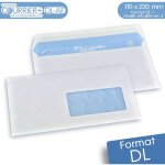 Lot de 1000 enveloppes blanches dl avec fenre - gamme courrier +