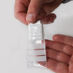 Lot de 1000 sachets plastiques � fermeture zip 40x60mm + 3 bandes blanches