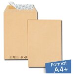 Lot de 250 enveloppes kraft brun a4 + auto - adhsives 260x330 mm