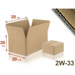 Lot de 5 cartons double cannelure 2w - 33 format 200 x 200 x 200 mm