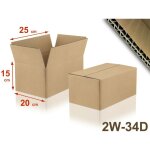 Lot de 5 cartons double cannelure 2w - 34d format 250 x 200 x 150 mm