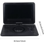 Eosnow 13, 9 pouces portable dvd player avec 270 � rotation hd �cran home car tv fonction fonction charger ...