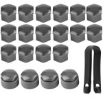 Eosnow 20 pices 17mm crou roue de voiture auto moyeu vis protection antivol couvercle gris
