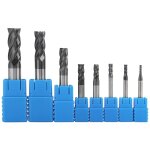 Eosnow 8 pices 2 - 12mm 4 cannelures carbure fraise en acier au tungstne fraise trousse  outils
