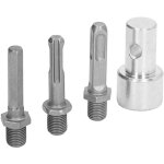 Adaptateur de tarire 1  3, adaptateur de perceuse, mandrin rond en acier au carbone, 2 fosses, 2 fentes, ...