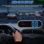 Eosnow - affichage tte haute gps, compteur de vitesse numrique avec horloge led colore et alarme de ...