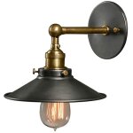 Eosnow applique murale vintage en fer forg et verre, lumire unique rustique vintage pour restaurant, ...