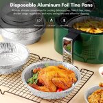 Eosnow assiettes jetables en aluminium de 6 pouces, 50 pi�ces, po�les � tarte rondes en �tain pour friteuses ...