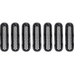 Eosnow calandre noire en maille pour pare - choc avant de voiture, 7 pi�ces, adapt�e � la jeep wrangler ...