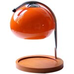 Eosnow - lampe  cire aromatique rtro, plateau de rangement en bois, chauffe - bougie en verre, lampe ...