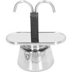 Eosnow moka pot 100ml double tuyau en acier inoxydable durable de qualit� alimentaire anti - br�lure ...