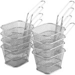Eosnow panier � frites pratique, 8 pi�ces en acier inoxydable pour les doigts de poulet, le caf�, le ...