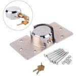 Eosnow robuste 1 / 2 x van garage hangar porte s�curit� cadenas moraillon ensemble serrure 73mm en acier ...