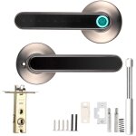 Eosnow serrure de poign�e de porte intelligente bluetooth, biom�trique, empreinte digitale, mot de passe, ...