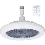Eosnow ventilateur de plafond 85 - 265 v, ventilateur d'�clairage r�glable avec pied de lampe e27 pour ...
