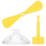 Eosnow ventouse de casque d�corative, h�lice de moto en caoutchouc et plastique (jaune)