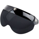 Eosnow visi�re de casque r�tro universelle � 3 boutons - pression, pare - soleil coupe - vent, demi - ...