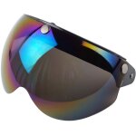 Eosnow visi�re de casque r�tro universelle � 3 boutons - pression, pare - soleil coupe - vent, demi - ...