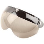 Eosnow visi�re de casque r�tro universelle � 3 boutons - pression, pare - soleil coupe - vent, demi - ...