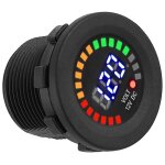 Eosnow voltm�tre � affichage num�rique led pour moto et voiture, 12 v, �tanche, jauge de tension, noir, ...