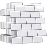 Plus �pais credence adhesive pour cuisine, faux carrelage adhesif mural salle de bain, blanc cr�dence ...