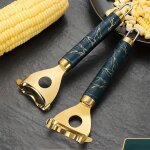 �plucheur � ma�s en acier inoxydable � manche �pais, lot de 2 pi�ces pour la cuisine ? avec crochet et ...
