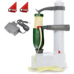 Eplucheur de pommes de terre electrique [2 lames supplementaires] - coupe automatique de fruits et legumes ...