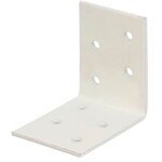 Équerre d'assemblage ? galvanisée ? plastifiée blanche ? 50 x 50 x 40 mm ? marque alberts Équerre d'assemblage ? galvanisée ? plastifiée blanche ? 50 x 50 x 40 mm ? marque alberts