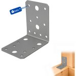 �querre d?assemblage renforc�e galvanis�e 90 x 90 x 65 mm ? plaque perfor�e connecteur m�tal fixation ...