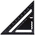 �querre charpentier - lon - triangle en aluminium - noir - syst�me m�trique - 26x18. 6x18. 5cm