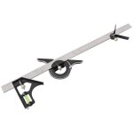 Soldes �querre combin�e 600mm avec rapporteur d'angle � niveau � bulle, t�te droite et t�te � centrer ...