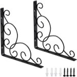 Aiperq - equerre d'étagere en fer forgé, 2 pièces Équerres pour Étagère de jardin, Équerre pour Étagere ... Aiperq - equerre d'étagere en fer forgé, 2 pièces Équerres pour Étagère de jardin, Équerre pour Étagere ...