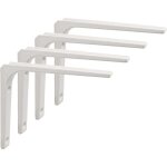 Equerre etagere murale, 4pcs equerre metal 150mm x 125mm equerre charge lourde support etagere murale ...