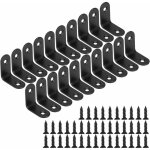 Equerre de fixation noir angle droit support en forme de l metalliques equerres avec vis pour bois meubles ...