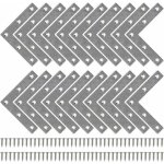 Equerre de fixation plats droits support en forme de l metalliques equerres avec vis pour bois meubles ...