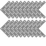 Equerre de fixation plats droits support en forme de l metalliques equerres avec vis pour bois meubles ...