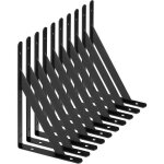 �querres murales br - vie, lot de 10 supports triangulaires 90� en acier, dimensions 200mm x 120mm, support ...
