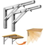 Equerre pliante, 2pcs �tag�re murale pliante, support etagere murale, support console pliable en acier ...