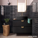 Equipe - carrelage mural effet zellige tribe 6x24, 6cm basalt (0, 5m2) - les carreaux de jean