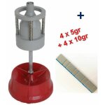 Equipement express sicoba - equilibreuse de roue manuelle portable + 100 barrettes plombs masses d'equilibrage ...