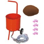 Equipement express sicoba - sableuse a�rogommeuse mobile sur roulettes 31, 50l 50lb 23kg + 20 buses + ...