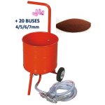 Equipement express sicoba - sableuse a�rogommeuse mobile sur roulettes 31, 50l 50lb 23kg + 20 buses + ...