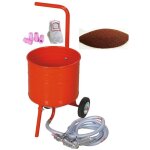 Equipement express sicoba - sableuse a�rogommeuse mobile sur roulettes 31, 50l 50lb 23kg + sac 20kg d'abrasif ...